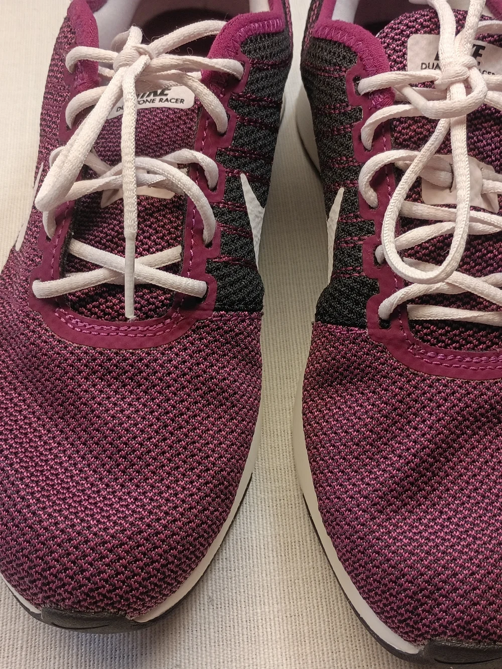 Nike Dualtone Racer Plum/Pink Mesh Sneakers Size 5